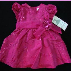 Rare Editions Fuchsia Pink Sequin PARTY Dress 24m